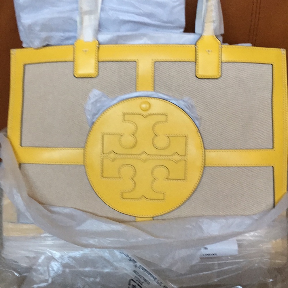 NWT Tory Burch Canvas Quadrant Tote